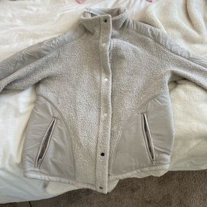Lululemon fleece lightweight zip up jacket white